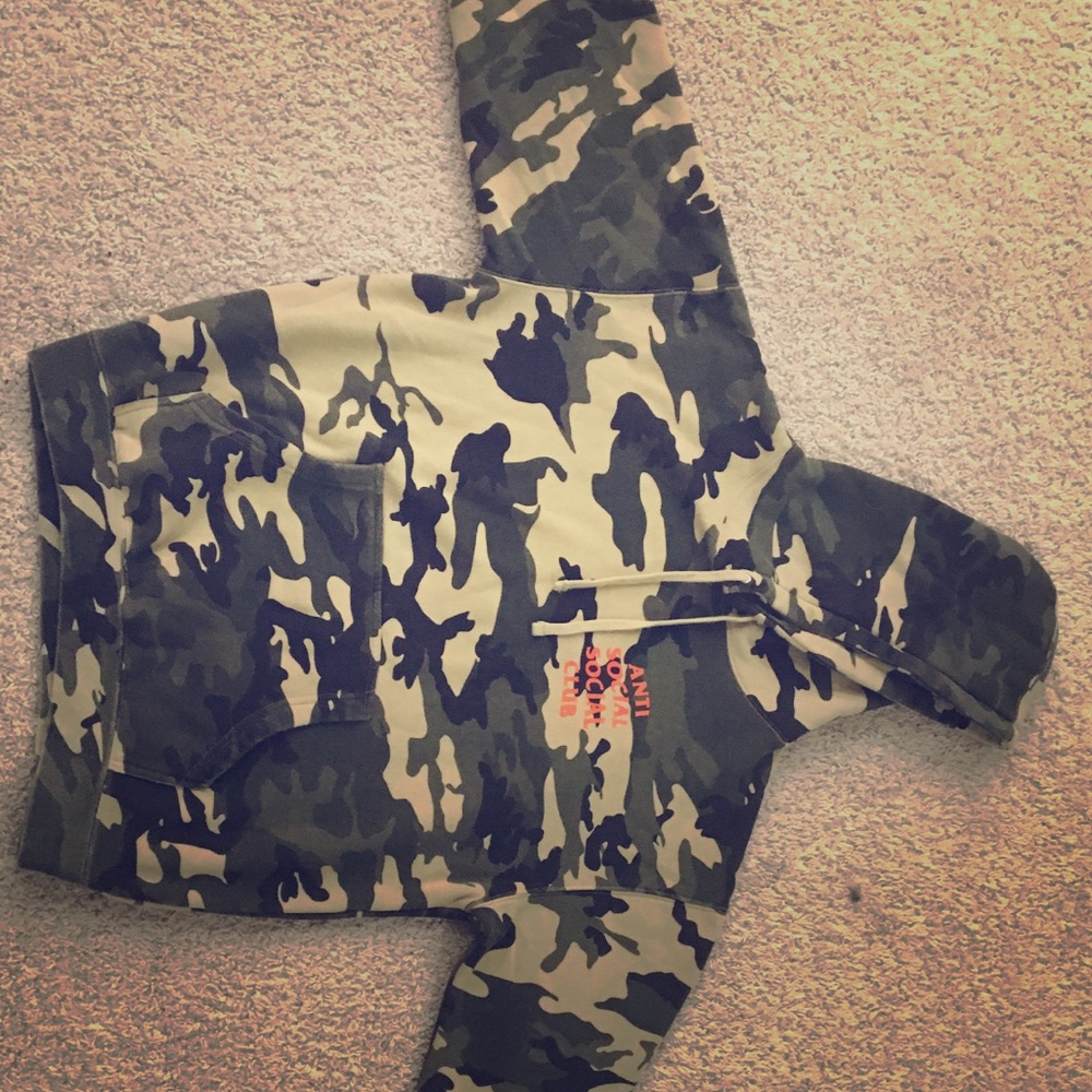 Anti Social Social Club-Sixth Ed Green Camo Hoodie